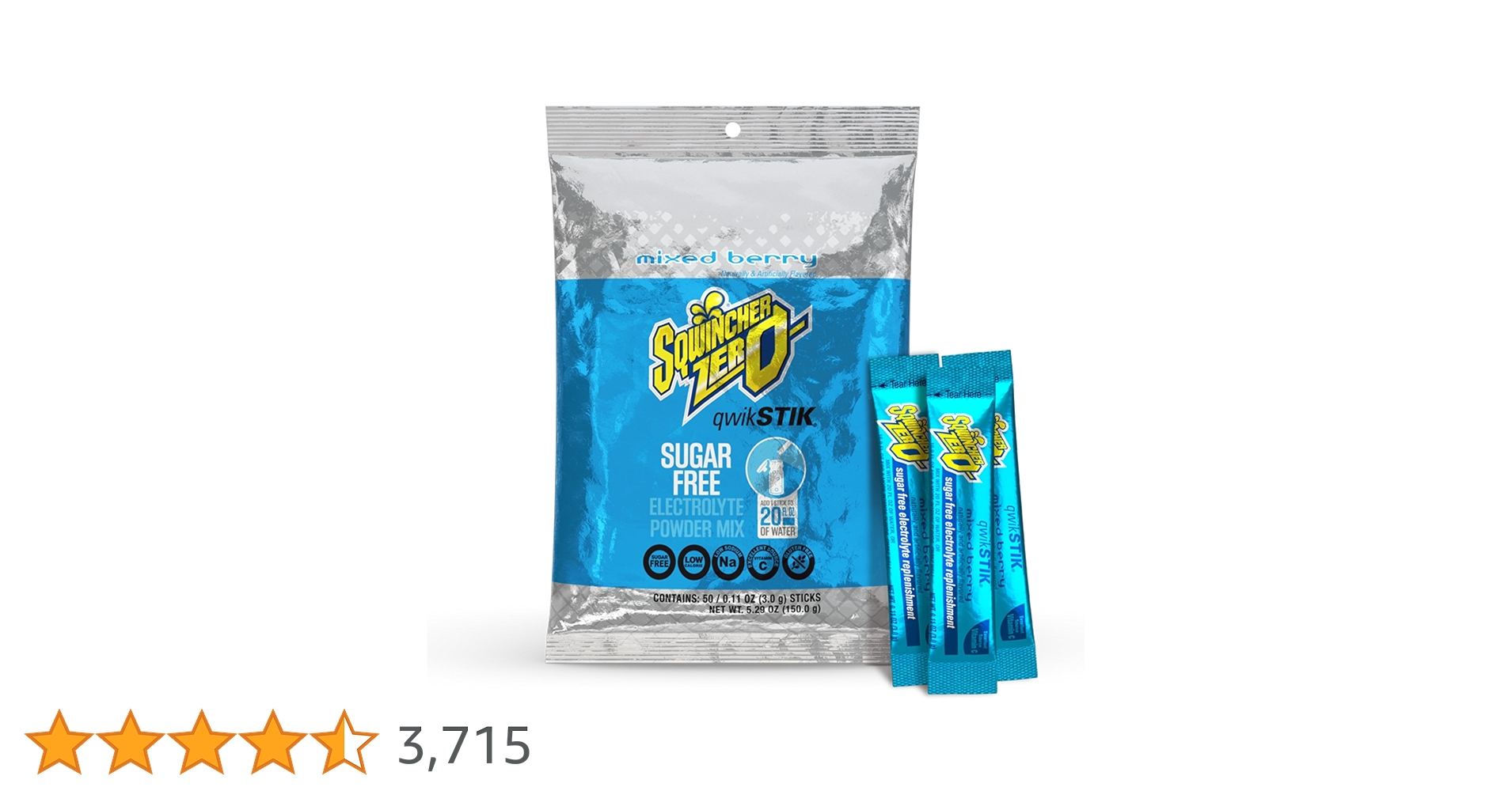 ソフトドリンク y 11060101-MB QWIK STIK® ZERO MIXED BERRY - Dentec Safety