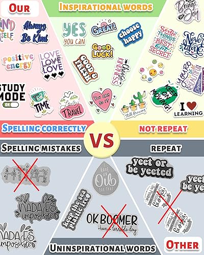 Miniatura 7 de 300 calcomanías inspiradoras para adultos, calcomanías motivacionales para botellas de agua para adolescentes, niños, profesores, diario, álbumes de