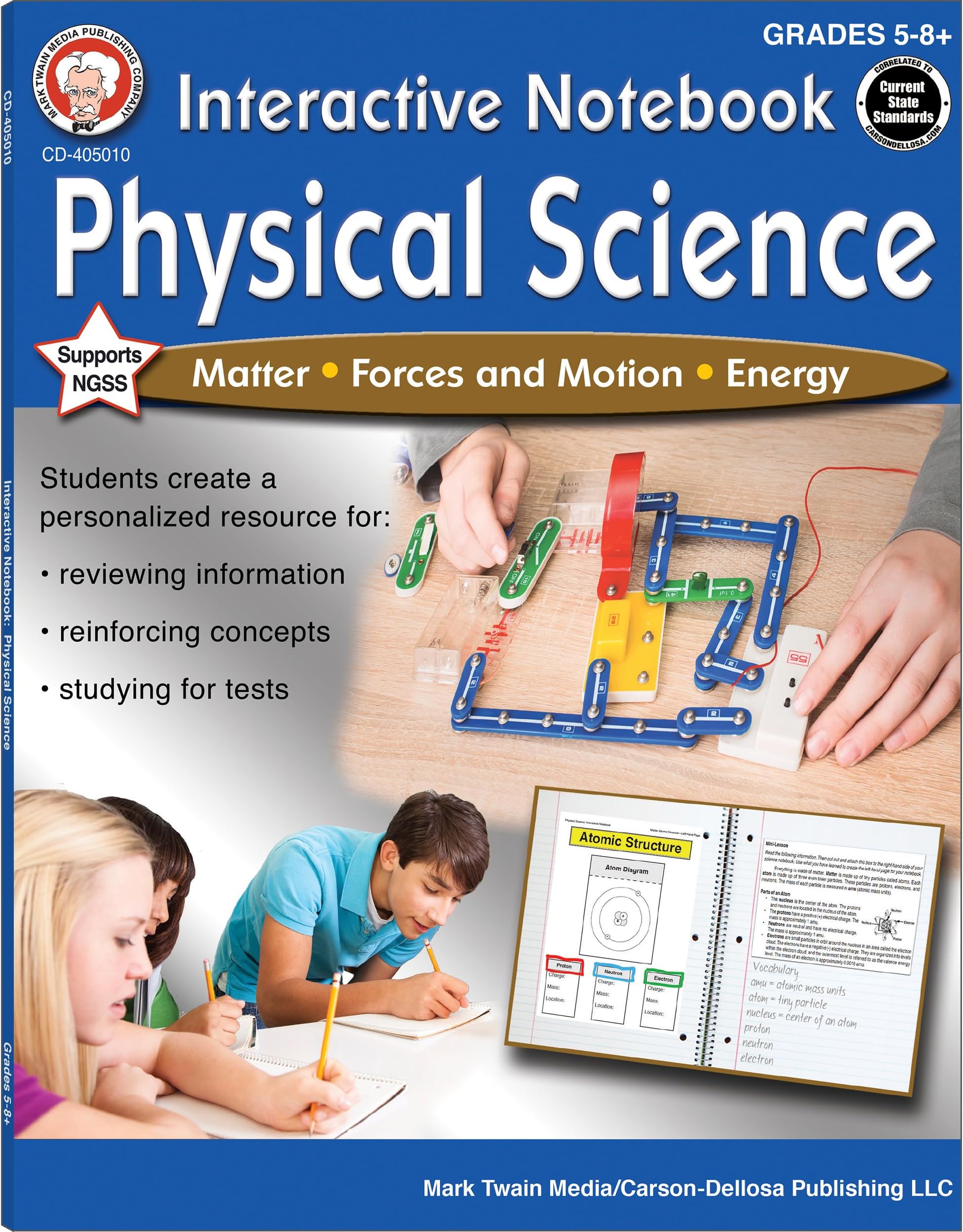 Mark Twain Interactive Notebook: Physical Science, Grades 5-8