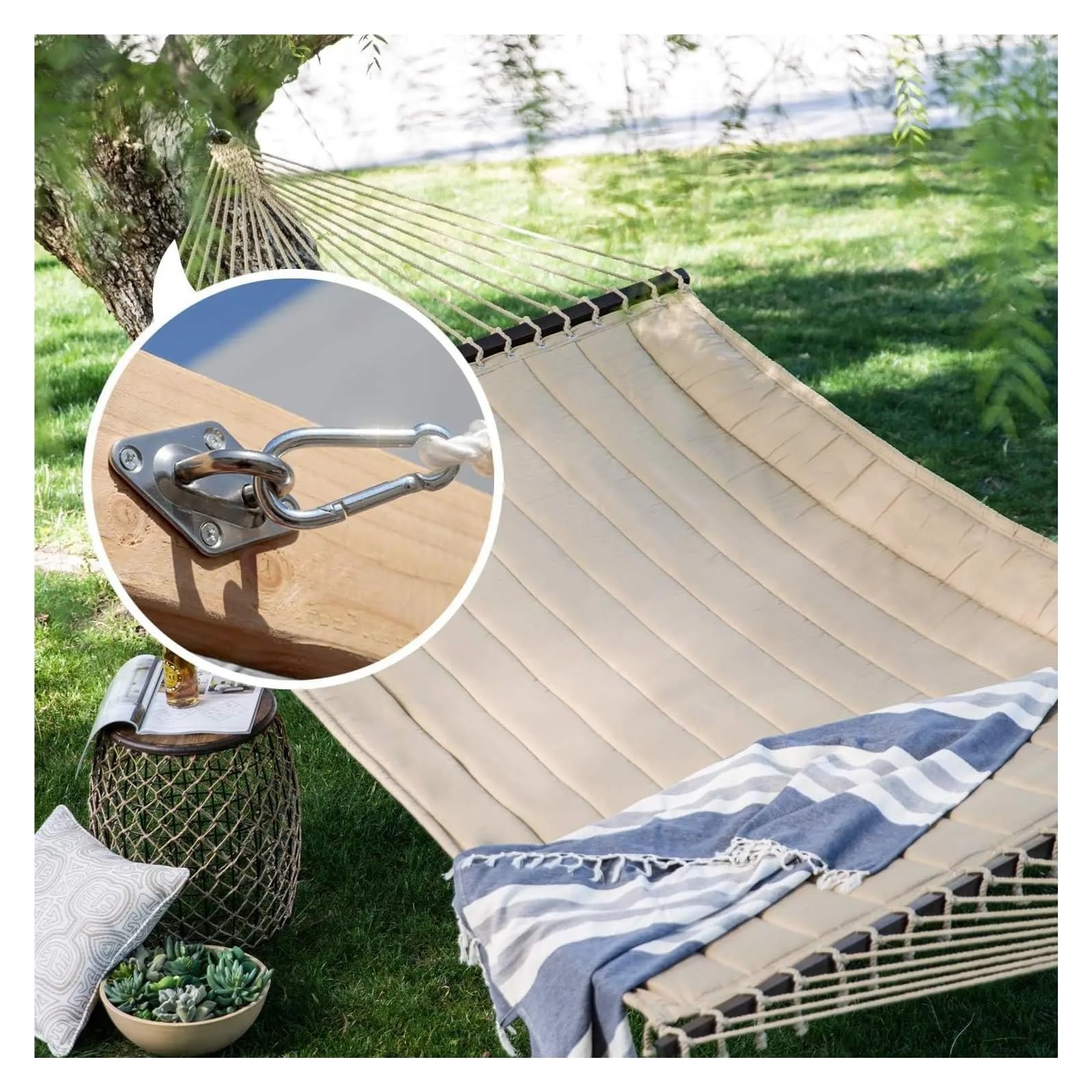 Schaukelhaken für Yoga 2 Sets Robustes Hängematten-Aufhängeset, Wand-/Deckenhaken for Baumschaukel, Seil, Hängematte, Stuhl, Yoga, Hardware-Set, Aufhängehaken für Yoga, Gym(M6)