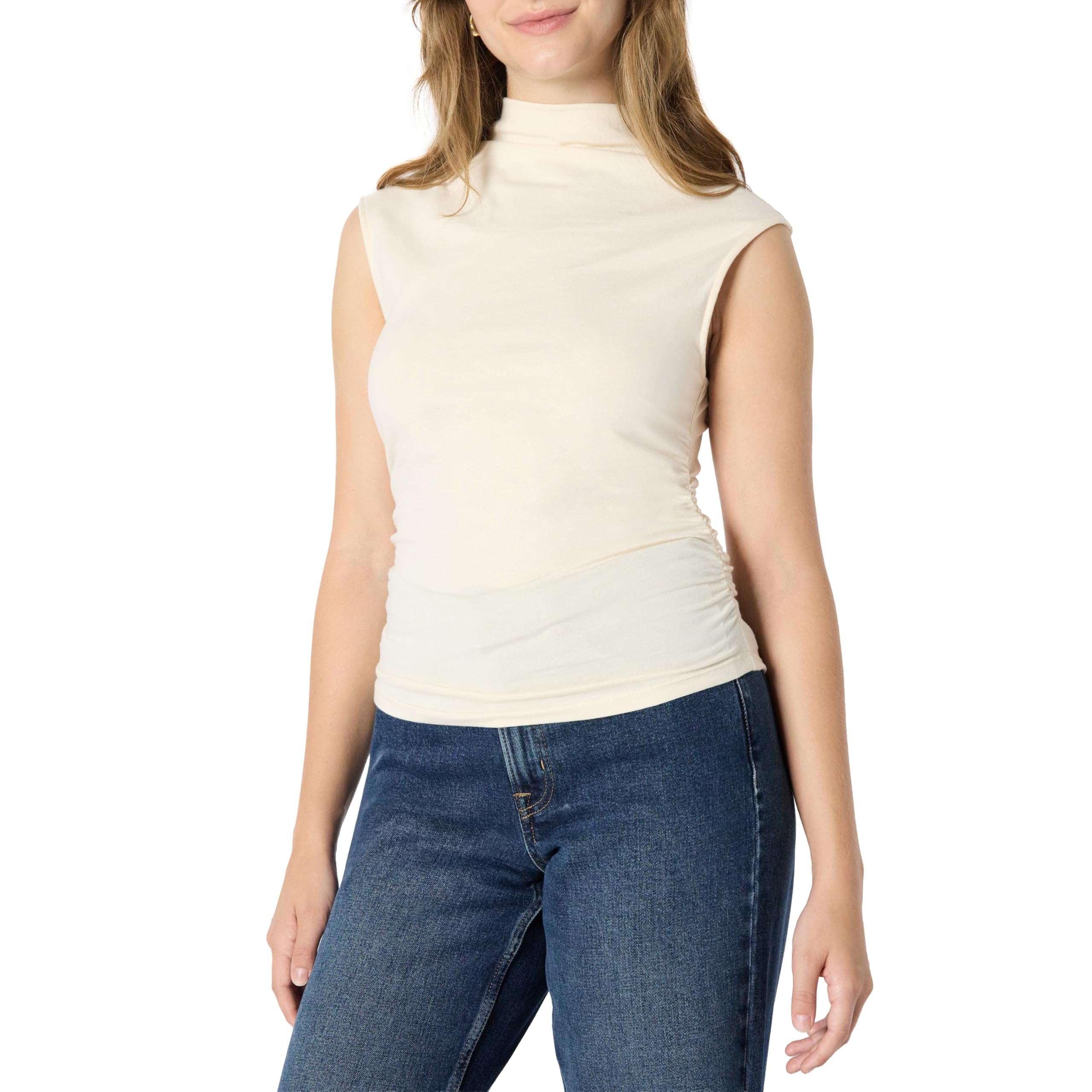 Amazon Essentials Damen Slim-Fit, Ärmelloses Oberteil Mit Hohem Kragen