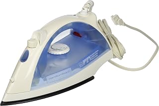 Hamilton Beach Commercial Lightweight Steam Iron with 3-Way Automatic Shutoff and Nonstick Soleplate (HIR200R), White