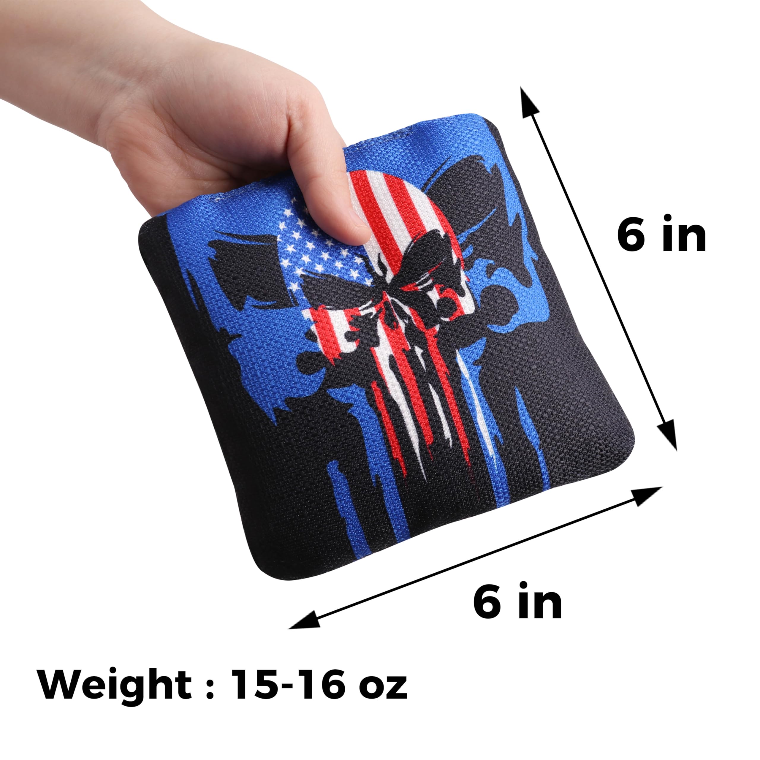 JST GAMEZ Cornhole Bags Professional Grade Dual Sided Set of 8 Regulation Size 16 oz Includes Carry Bag