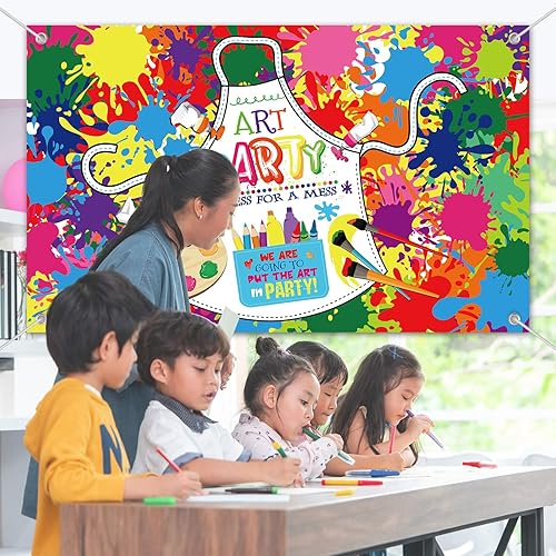 Miniatura 5 de Decoración de fondo de fiesta de pintura artística para decoración de cumpleaños, suministros para pintura artística, fiesta, pared, fotografía de