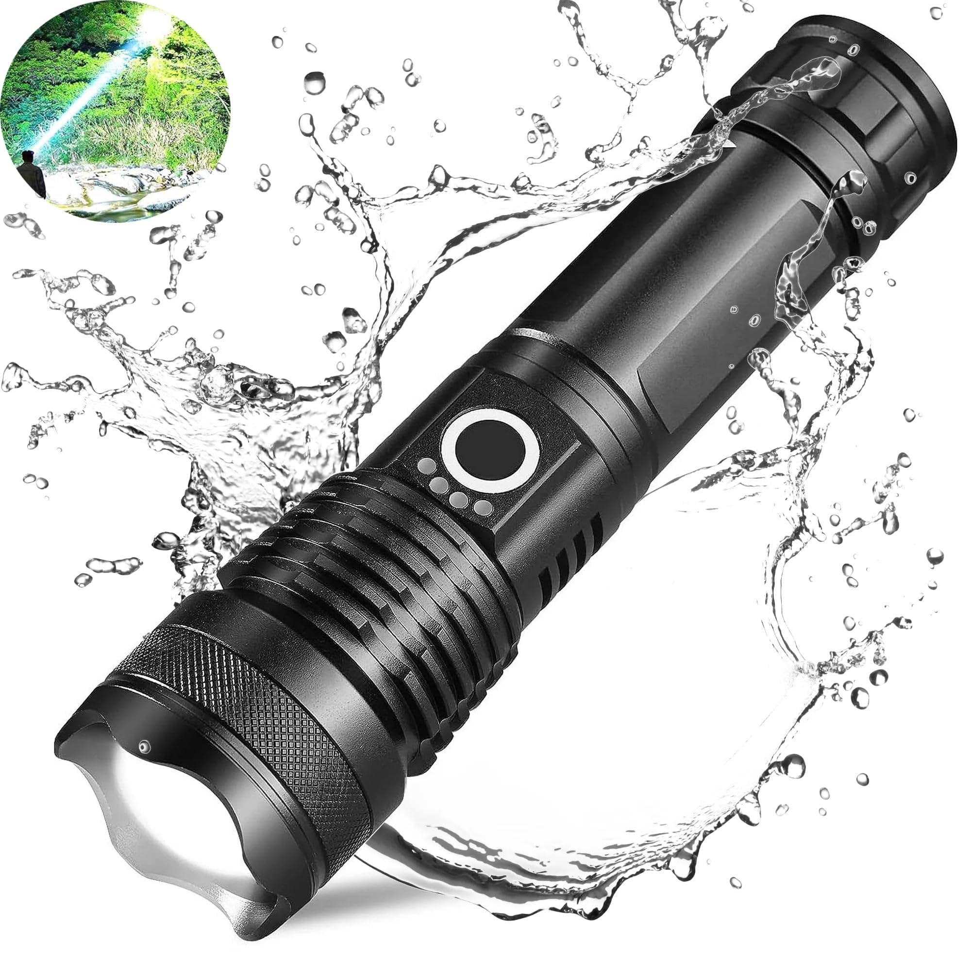 See full amazon price history chart for Sprysh P90 Rechargeable Flashlight,LED Flashlight,3000 High Lumen,5Modes,Zoomable,Waterproof,XHP50 Handheld FlashlighRechargeable Battery for Camping Hiking Biking Outdoor Activity Sprysh P90 Rechargeable Flashlight,LED Flashlight,3000 High Lumen,5Modes,Zoomable,Waterproof,XHP50 Handheld FlashlighRechargeable Battery for Camping Hiking Biking Outdoor Activity (B0DB6BD9GT) Amazon Price History, Amazon Price Tracker