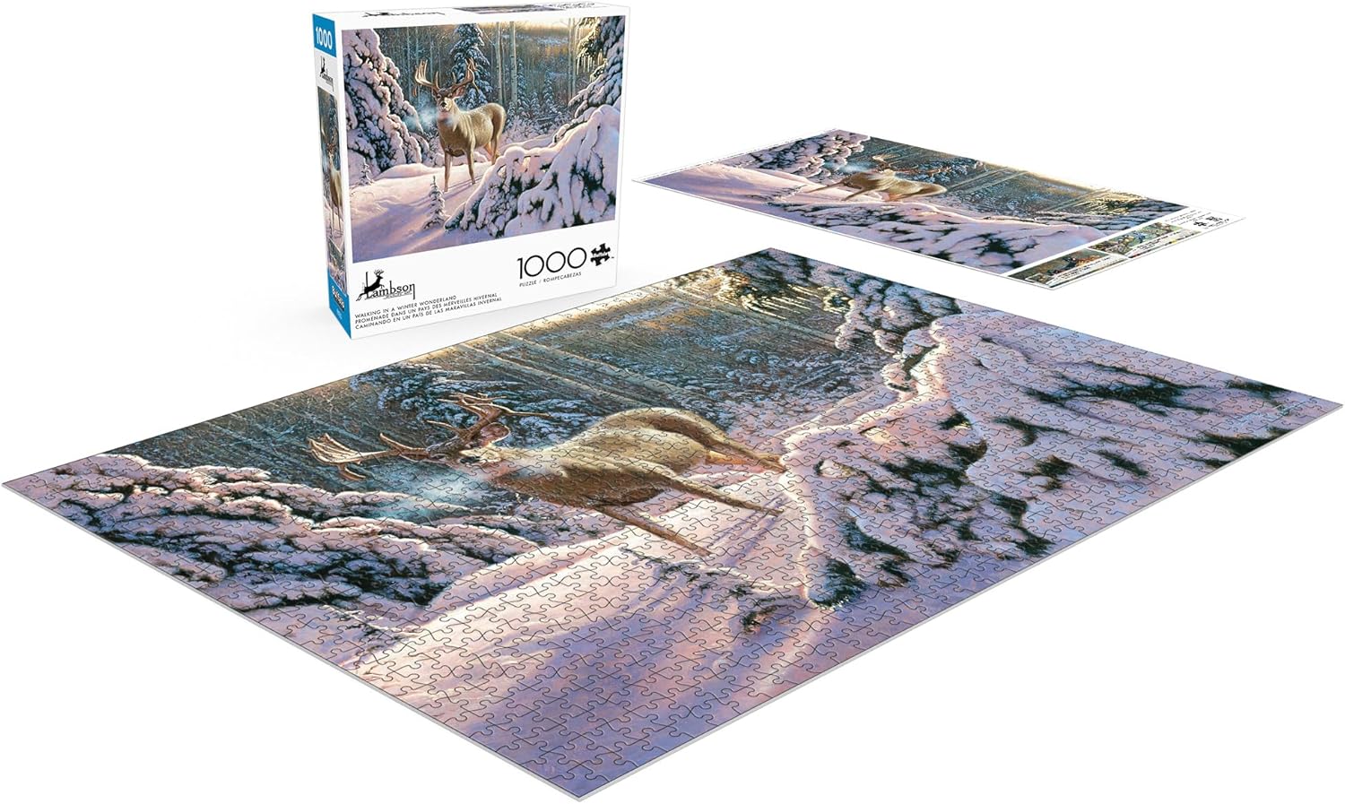 Buffalo Games – Walking in A Winter Wonderland - 1000 Piece Christmas Jigsaw Puzzle - Festive Holiday Puzzles for Adults – Precision-Cut Pieces and Hours of Relaxing Fun