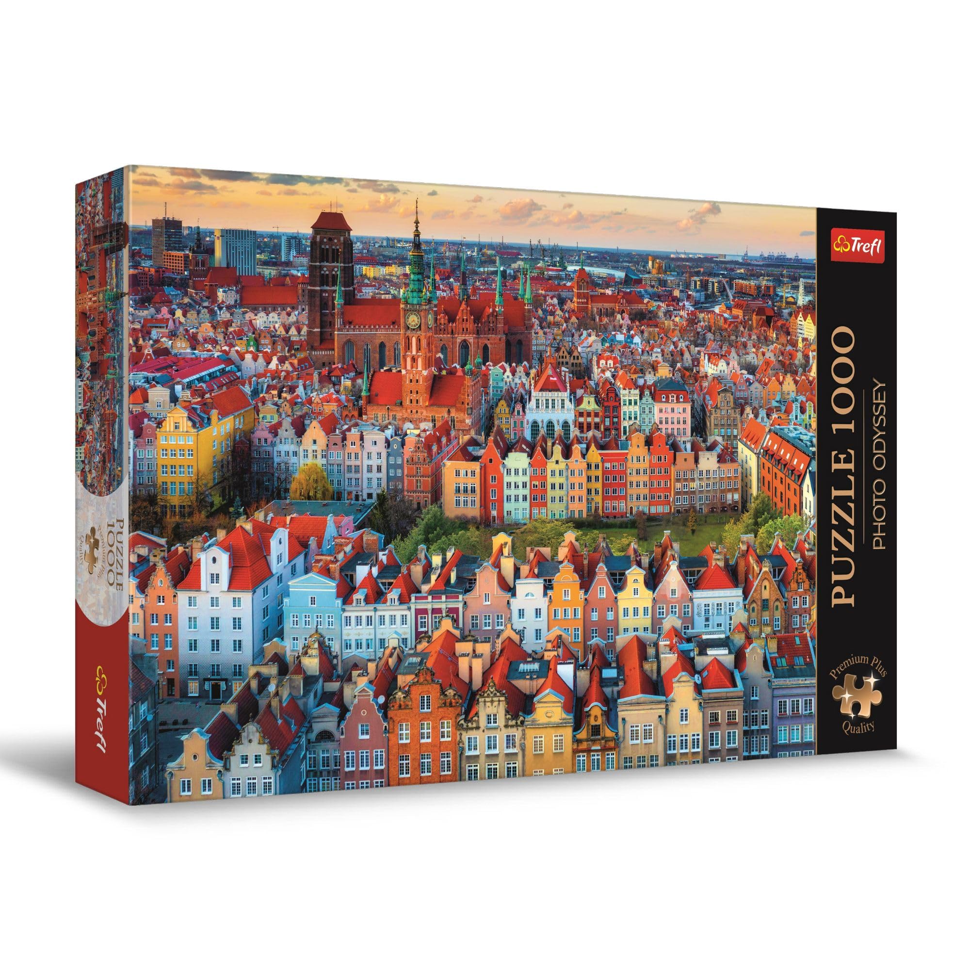 Trefl 10856 Jigsaw Puzzle Photo Odyssey View of Gdansk, Poland 1000, Unique Photo Series, Ideal Adaptation of Pieces, for Adults and Children from 12 Years, Multi-Colour