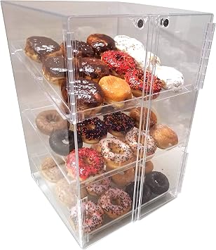 Self Serve Pastry or donut display case 3 trays for deli bakery convenience stores Display it and keeps fresh