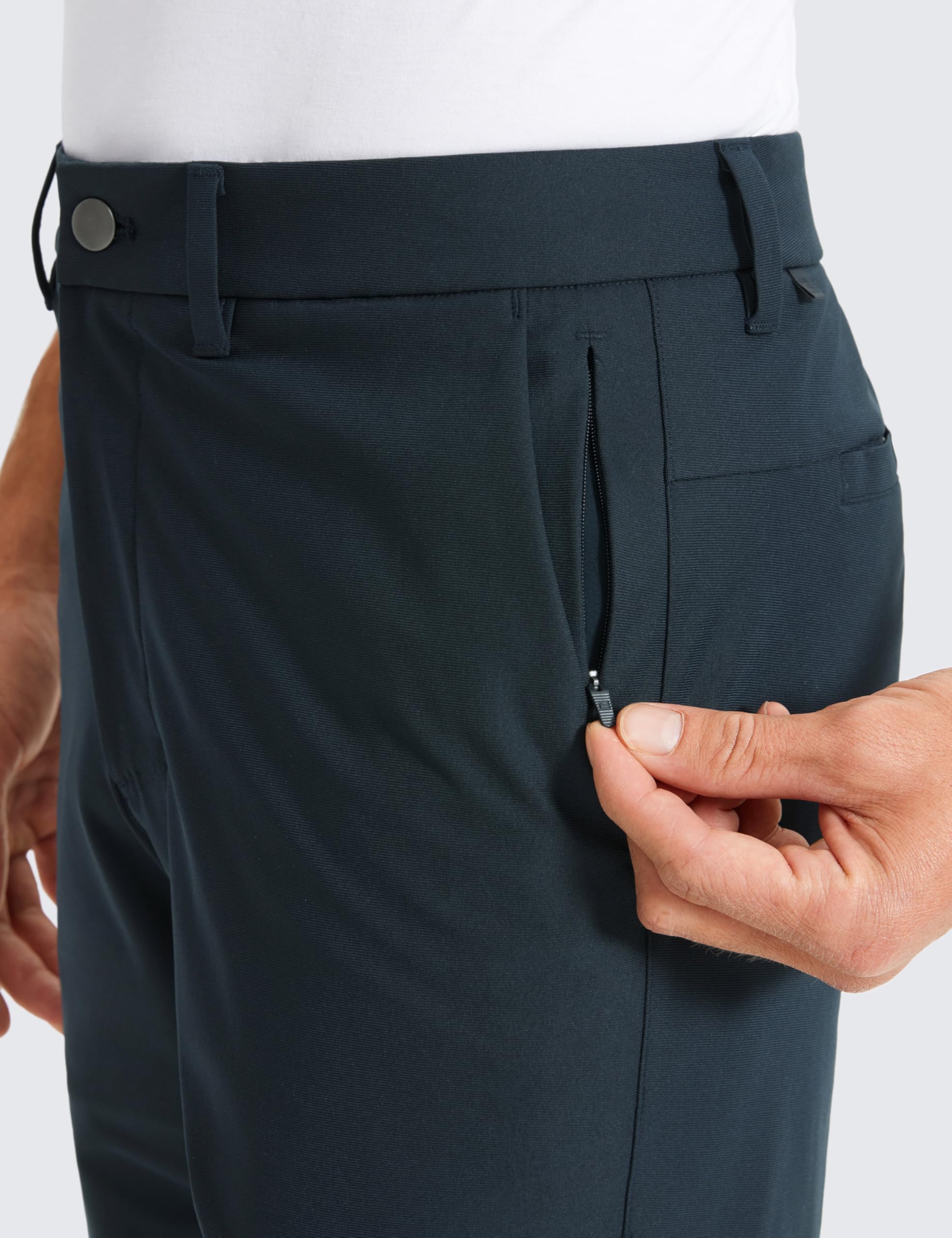 CRZ YOGA Pantaloni da Golf da Uomo Comodi Leggeri Asciugatura Rapida Traspiranti Elasticizzati con Tasche - 86cm True Navy 50