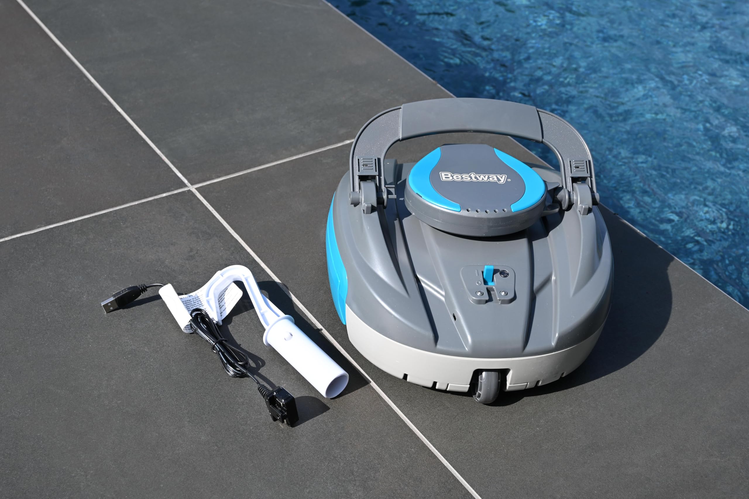 Robot piscine - Bestway - Agate - Rechargeable et autonome - 15m²