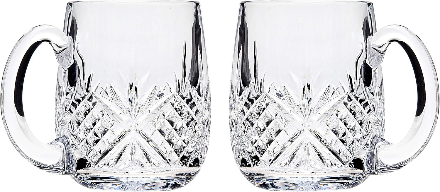 Godinger Dublin Beer Glass Mug - Set of 2