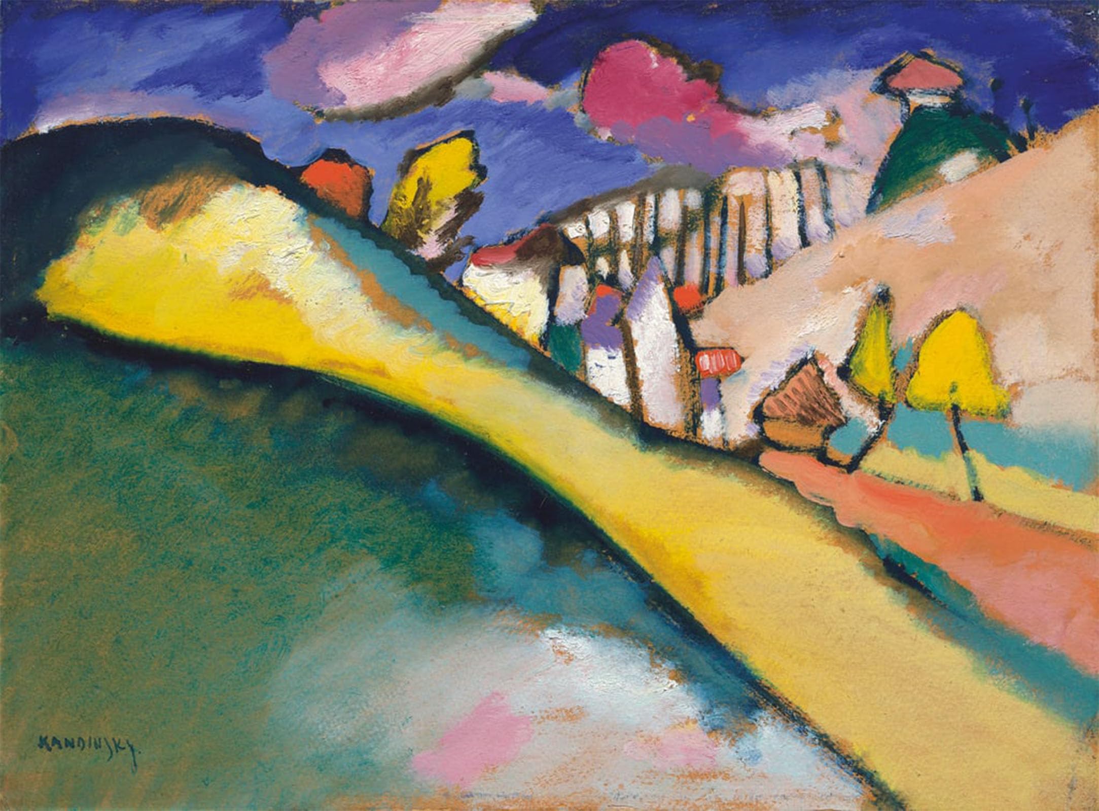 Cuadro para paisaje de Kandinsky de 60x90cm ideal para salones modernos 5