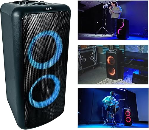 Miniatura 2 de Rockville Elite Party 65 - Altavoz Bluetooth para fiestas, 2000 W pico500 W RMS, efectos de karaoke, luces LED, entradas de guitarraópticas, para