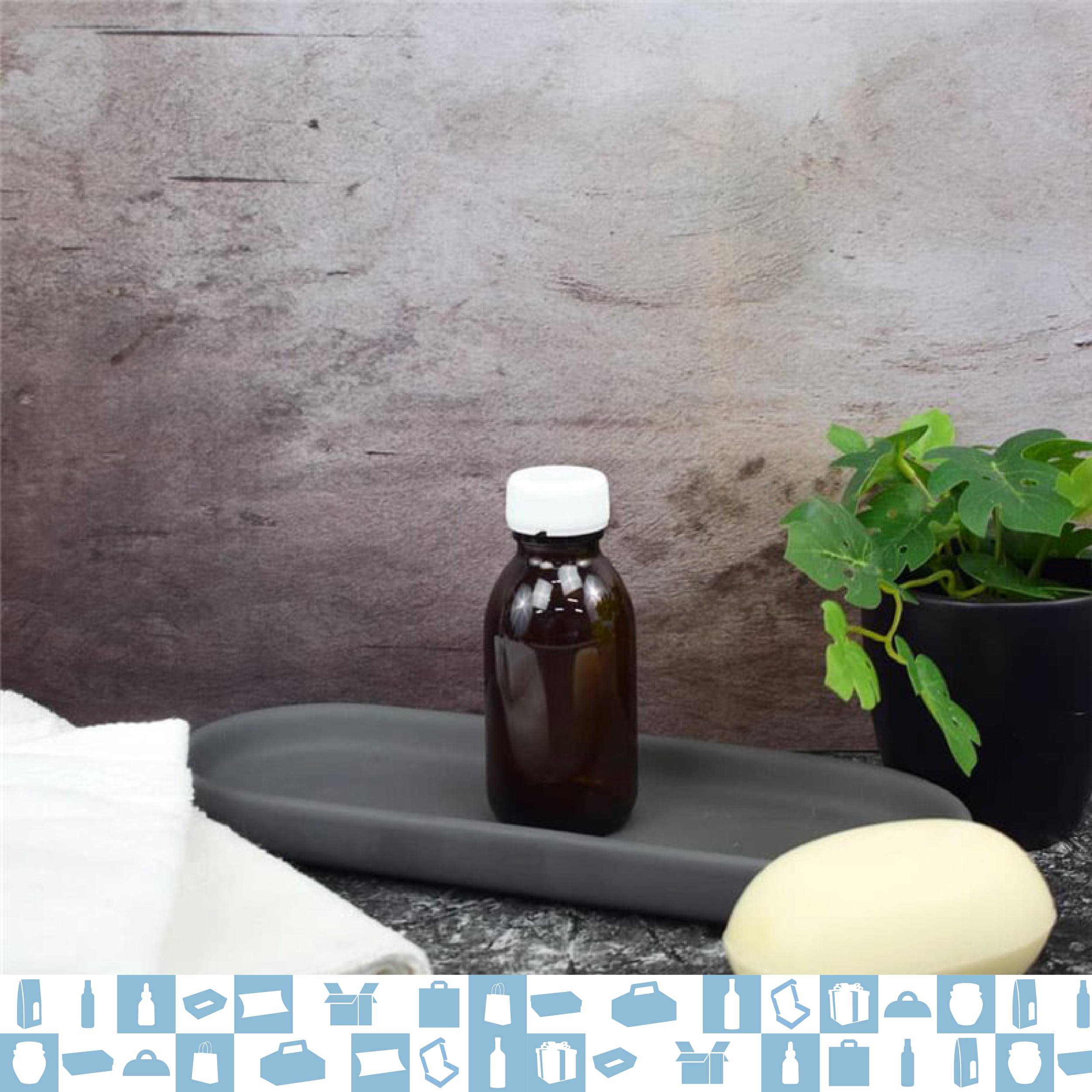 20 x Sprühflasche aus Glas, bernsteinfarben, 100 ml, mit Deckel des Zerstäubers – Spray für ätherische Öle, Kosmetik, Probenduft, Haarspray – Hautpflege und Haarpflege