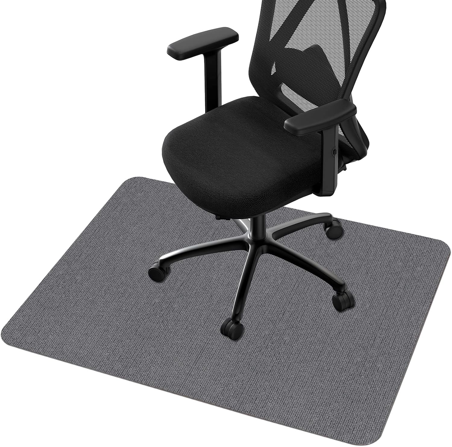 Chair Mat for Hard Floors,Computer Gaming Chair Mat,Office Chair Mats for Hardwood & Tile Floor,Large Anti-Slip Floor Protector Rug,Anti-Slip,Easy to Clean,Light Grey(48"x36")