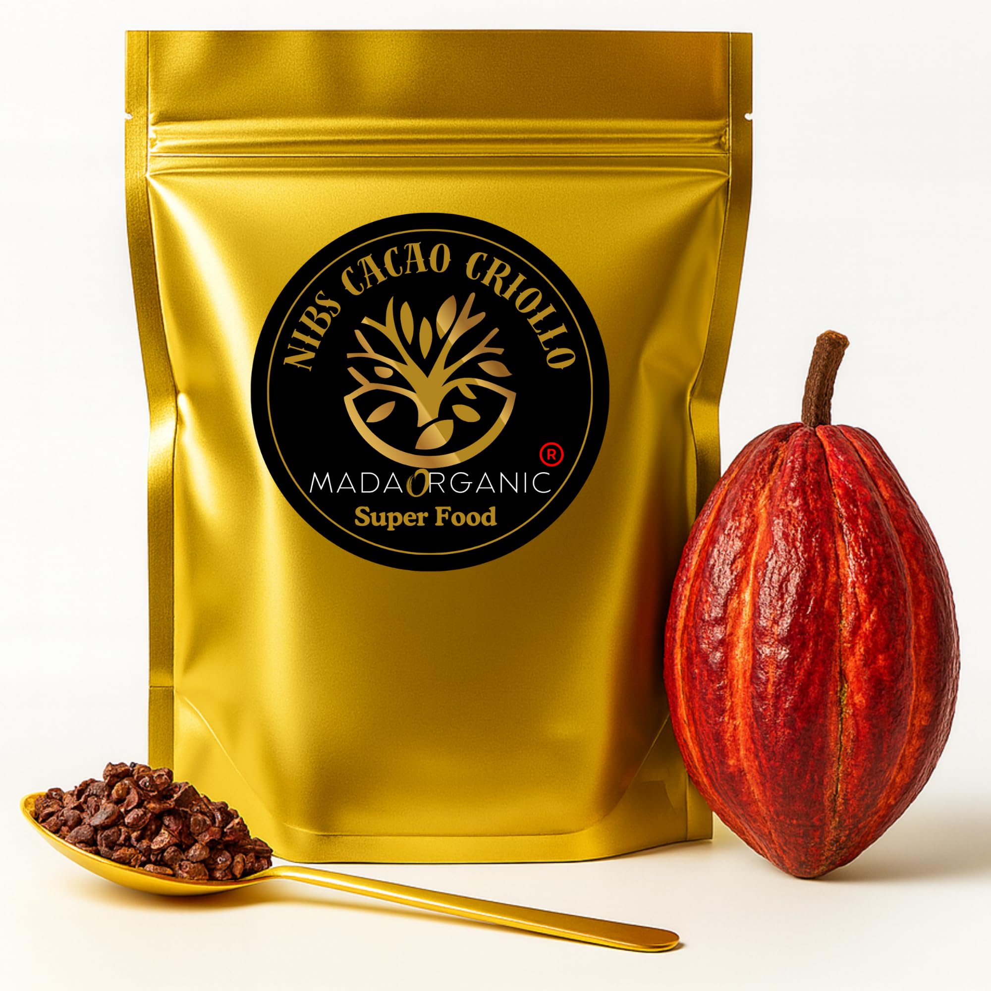 1 Kg - Raw Cacao Nibs Criollo – Grué de Cacao 100% Pur - Riche en Fer & Magnésium – Superfood de Madagascar – Direct de notre Coopérative Solidaire