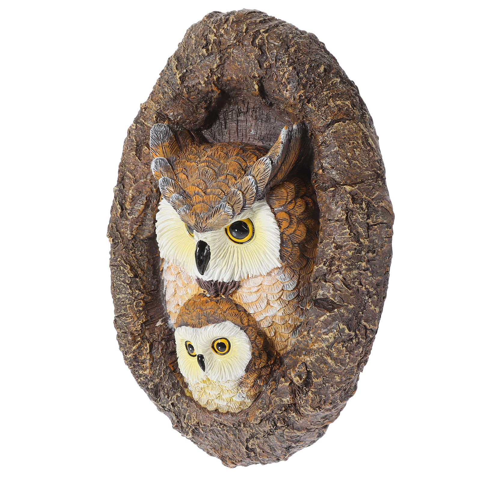 Sculpture de hibou suspendue en résine artisanale SHINEOFI