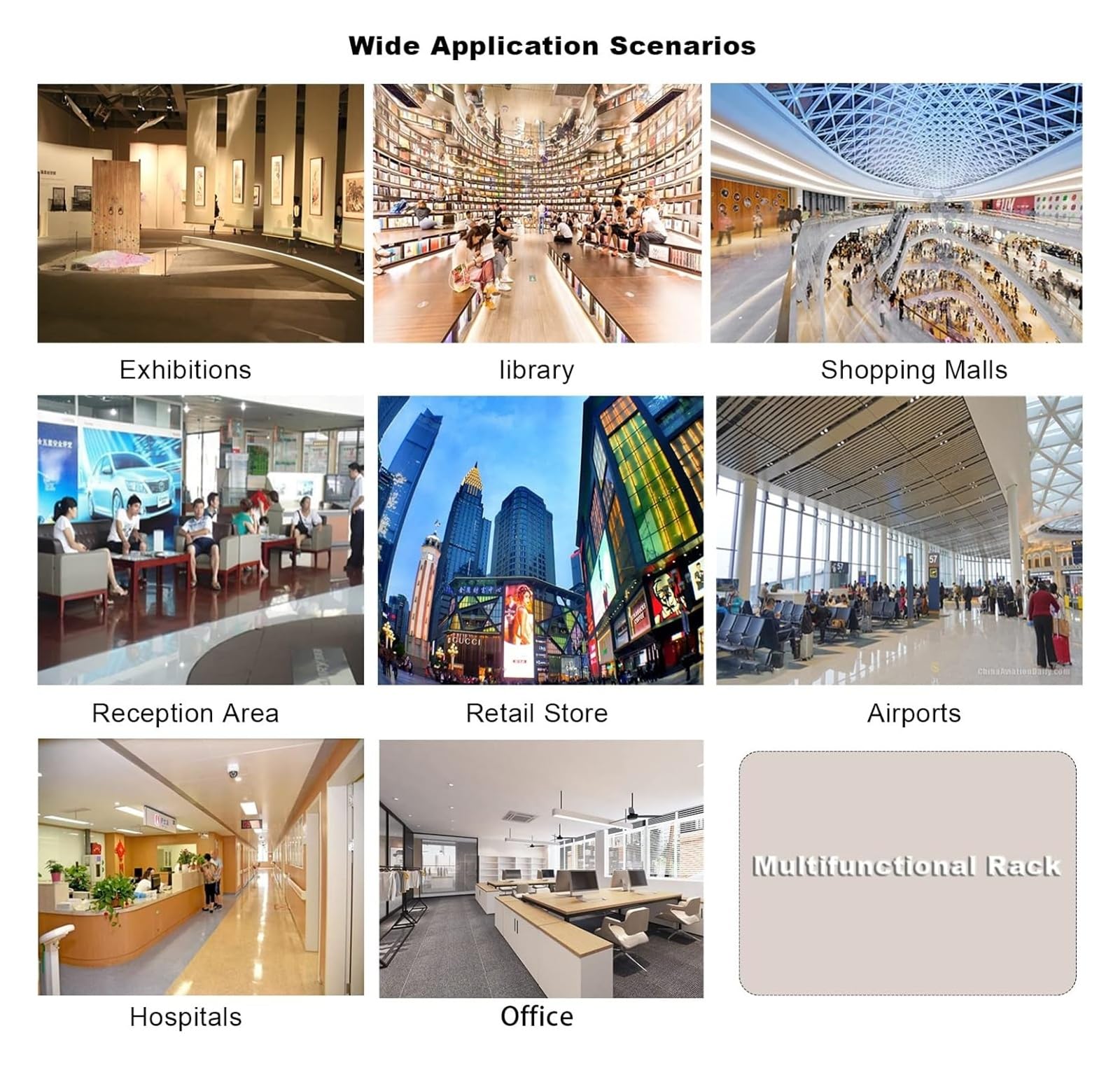 Espositore per brochure, Espositore da Terra, Espositore semplice in cartone for letteratura, scaffale for documenti o brochure for mostre(White)