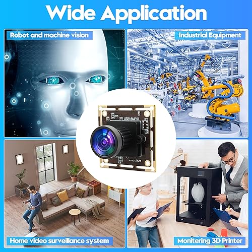 Miniatura 8 de Módulo de cámara USB 16MP gran angular 110 grados sin distorsión lente Webcam, cámara USB Ultra HD 3496P, cámara USB integrada Plug and Play en la