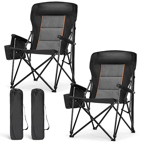 LET'S CAMP Oversized Camping Chairs 29.52" High Back Heavy Duty