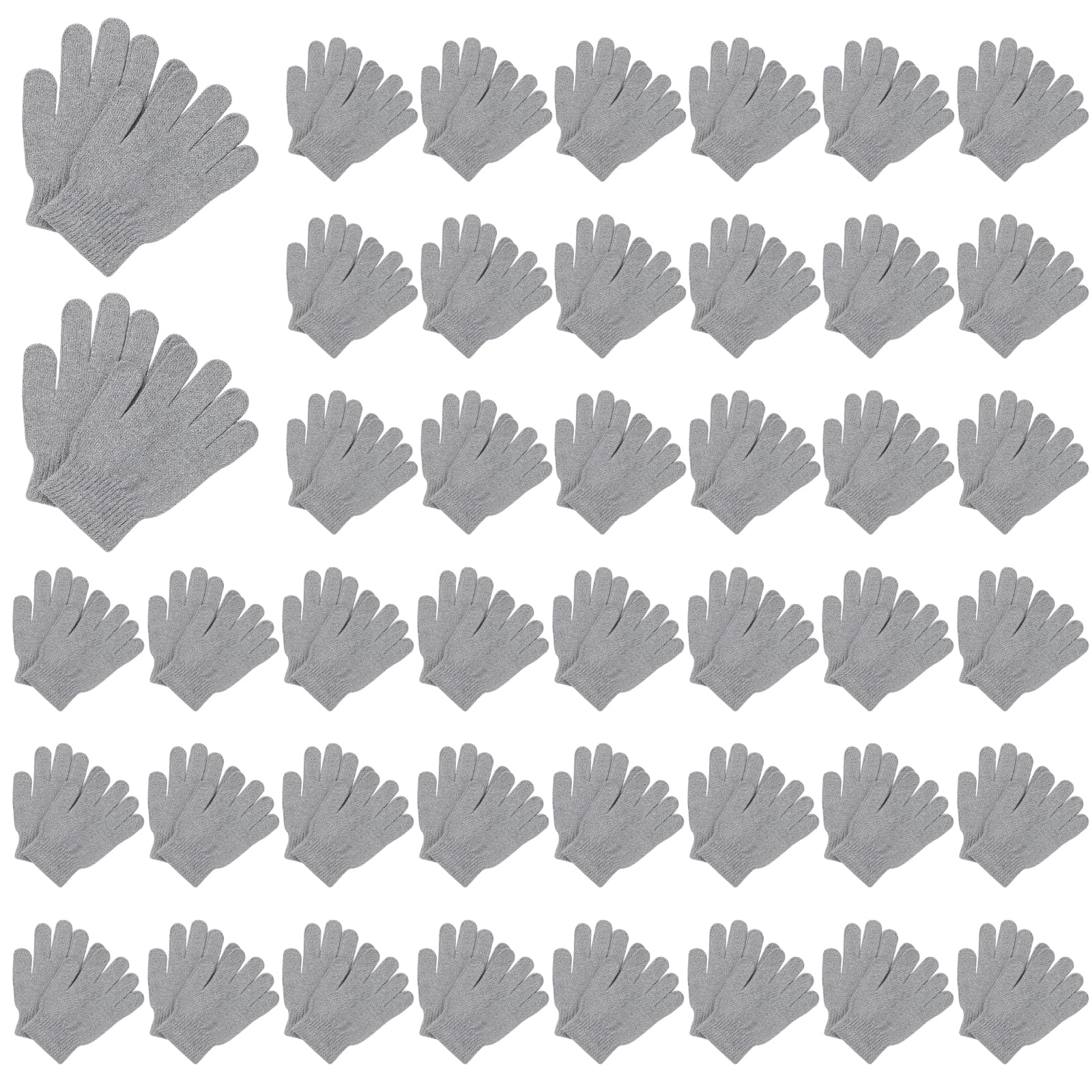 Handepo 100 Pair Winter Knit Gloves Bulk for Adults