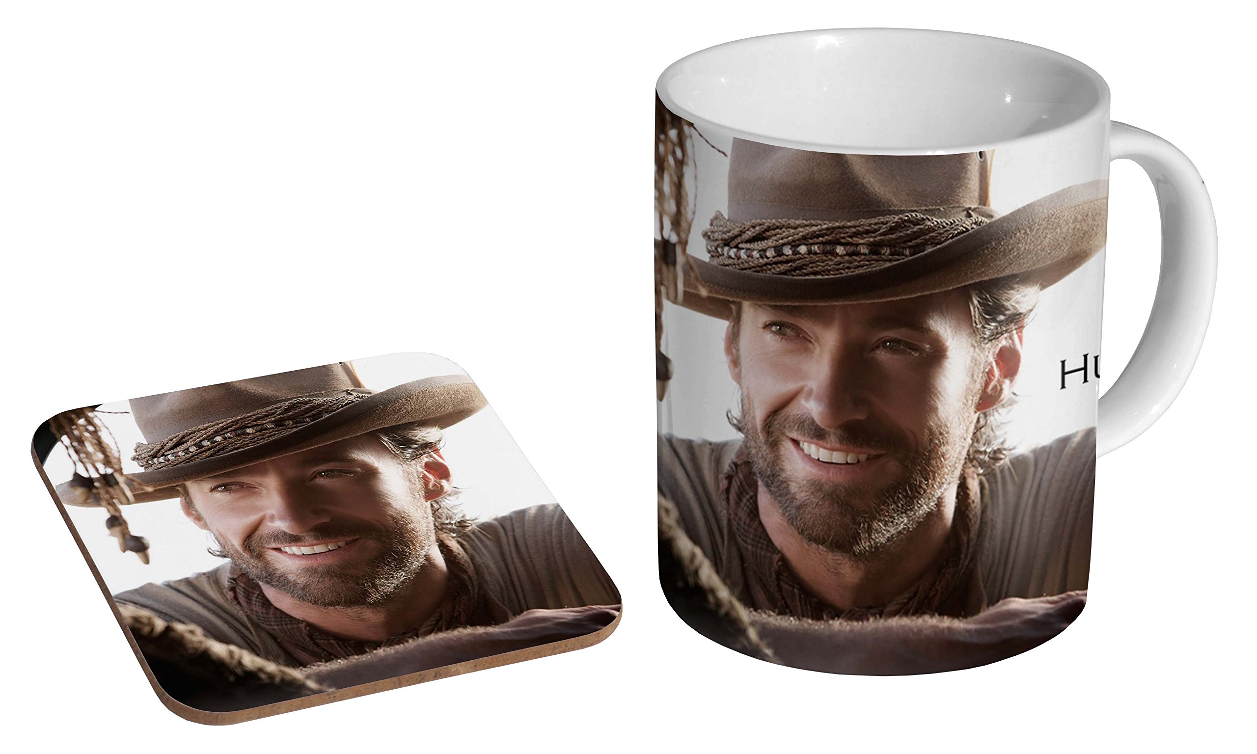 Mugmart White Hugh Jackman Ceramic Coffee Mug + Coaster Gift Set …