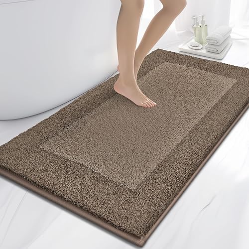 Miniatura 12 de Alfombras de baño de 24 x 60 pulgadas, antideslizantes, extrasuaves, absorbentes, lavables a máquina, de secado rápido, para suelo de baño, ducha,