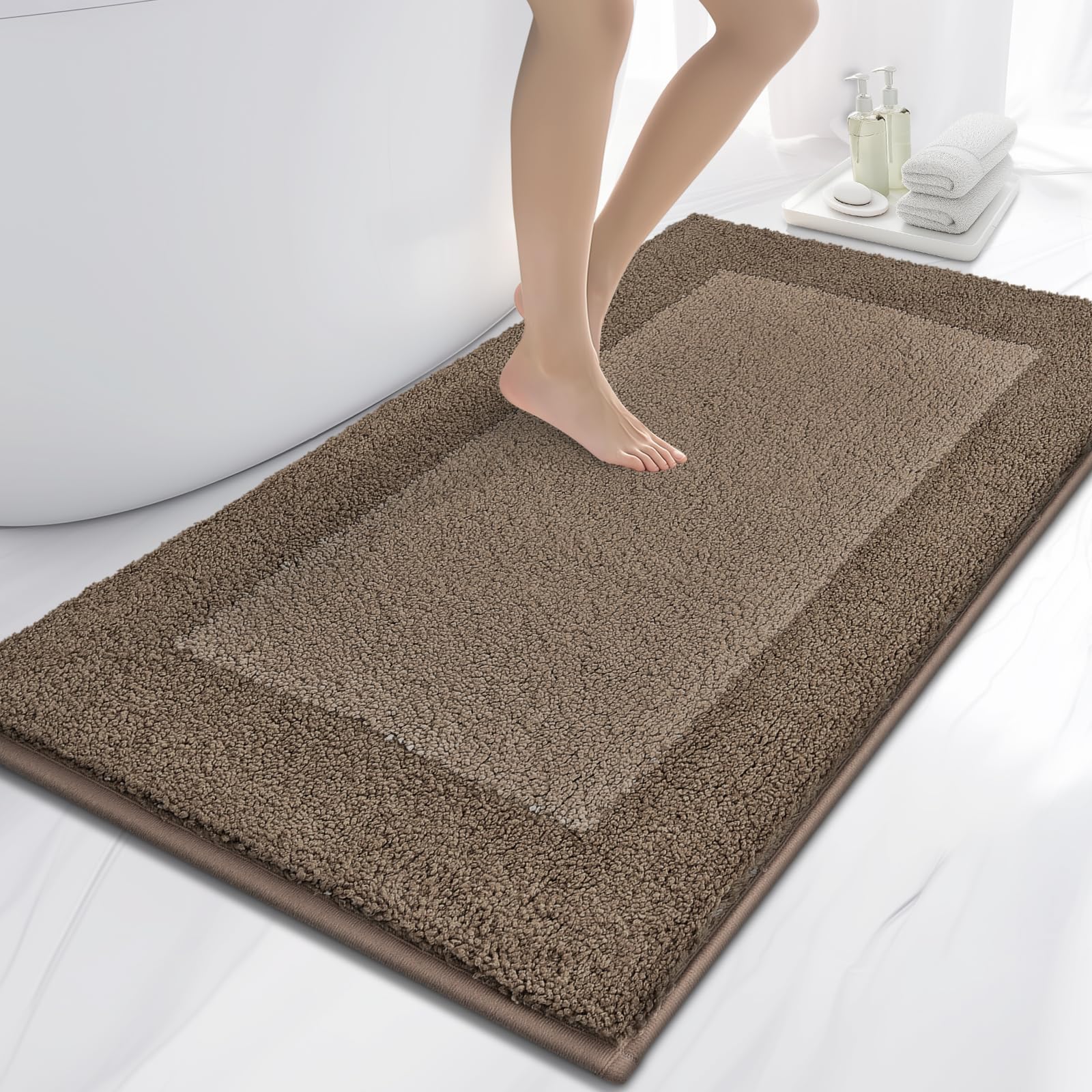 Bathroom Rugs 30 x 60 Non-Slip Extra Soft Absorbent Bath Rugs Machine Washable Quick Dry Bath Mats for