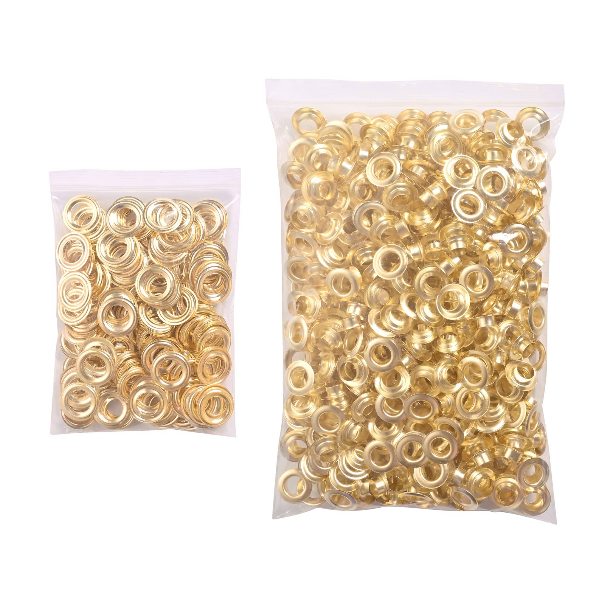 Gold Grommets 1000pcs - Durable Washers & Grommets Kit -27 Gold Grommets 1000pcs - Durable Washers & Grommets Kit -27