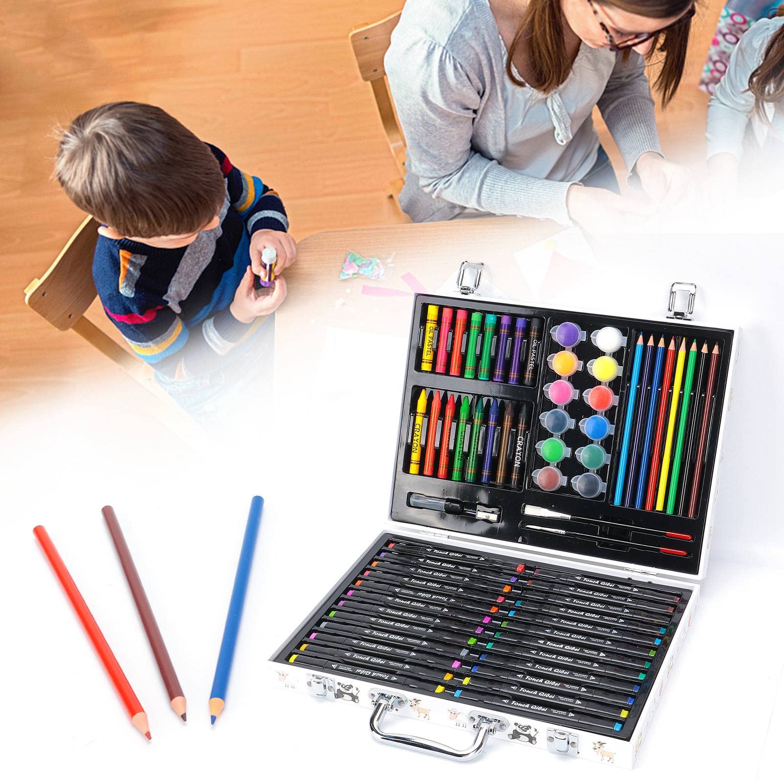 Kit di pittura Pennarello colorato Schizzo a matita Penna da colorare Vernice acrilica Forniture da disegno per bambini