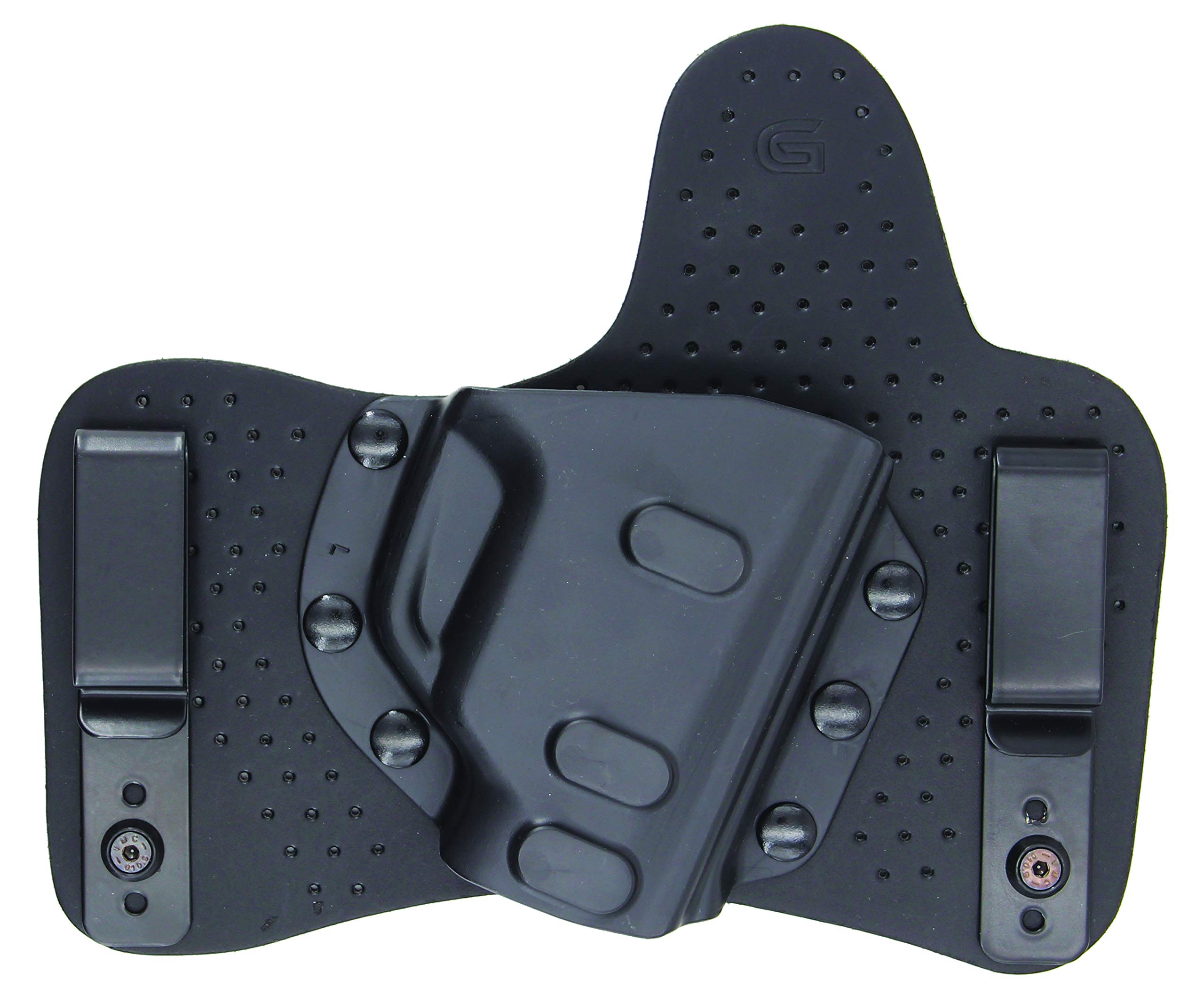 Ghost - Fondina pistola interna Ghost Inside per porto occulto, pelle traspirante e ABS (Inside 2 clip, XL Destra)