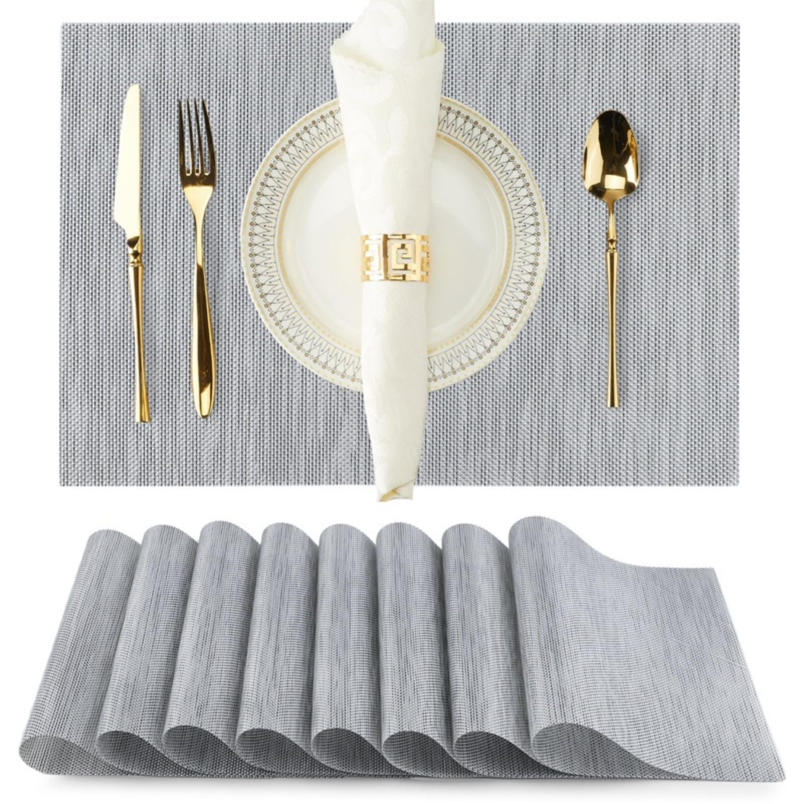 8 PVC placemats, adding a warm and ceremonial touch to family meals