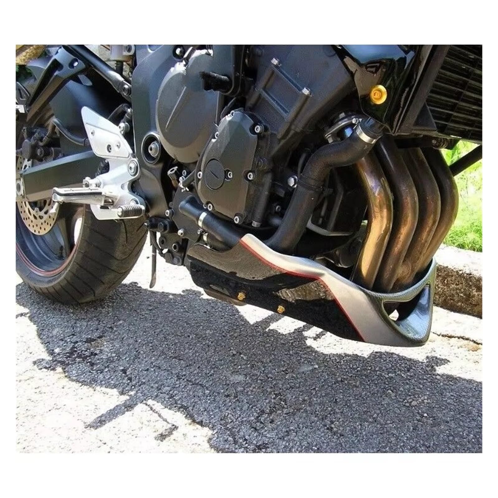 Ali Aerodinamiche Per FZ6 FZ6N 6S S2 2004-2010 Protezione Motore Per Moto ABS Modifica Puntale Spoiler Inferiore Carenatura Inferiore Mento Copertura Winglet(Matte Black)