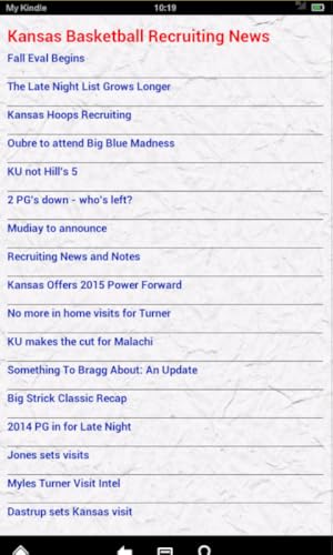 Kansas Basketball News (Kindle Tablet Edition)