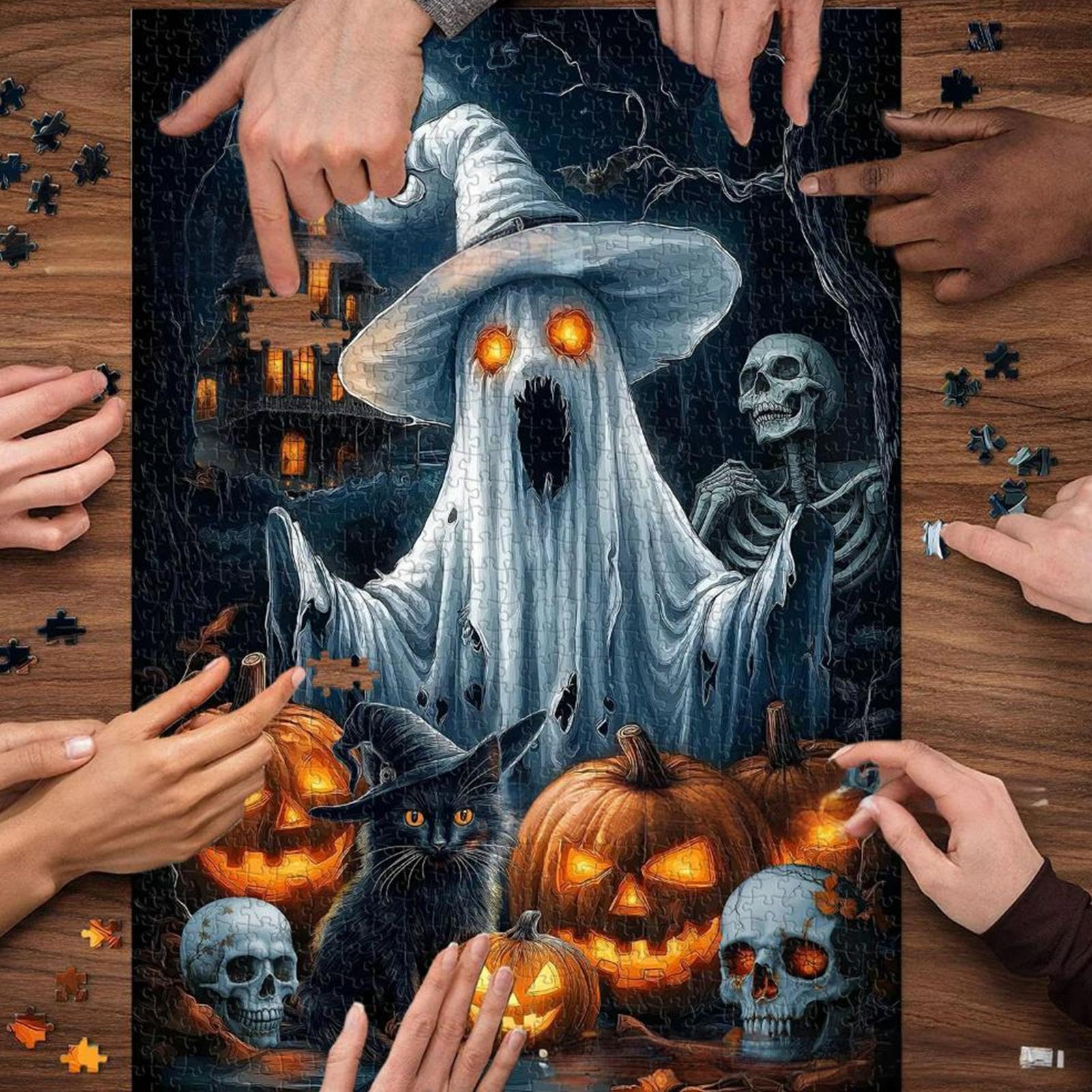 Puzzle Fantasma 1000 Pezzi, di Incastro di Halloween Impegnativo