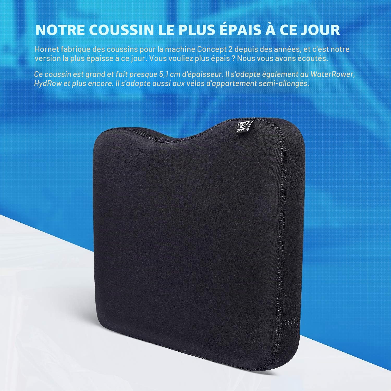 Coussin en mousse à mémoire de forme pour rameur Concept 2