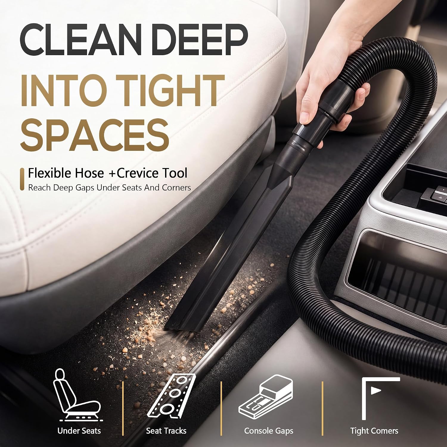 103048 Static-Dissipating Backpack Vacuum Hose Kit Compatible with ProTeam Super Coach Pro 6/10, GoFit, Mode 6, 1-1/2 Inch Cuffs, Replacement Hose with Crevice, Dust Brush, Upholstery Tool