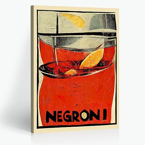 Póster moderno de mediados de siglo, impresión de anuncio de licor vintage, arte de pared de bar retro, ilustración de cóctel, decoración de