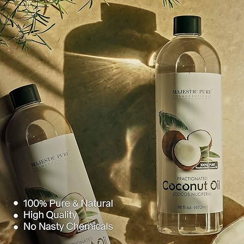 Miniatura 8 de Majestic Pure Aceite de coco fraccionado aceite de masaje relajante aceite portador líquido para diluir aceites esenciales aceite hidratante y