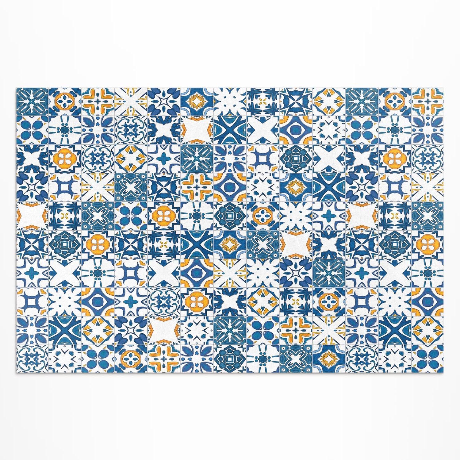 Tapis de sol vinyle 100x150 carreaux à motifs pour terrasse et balcon