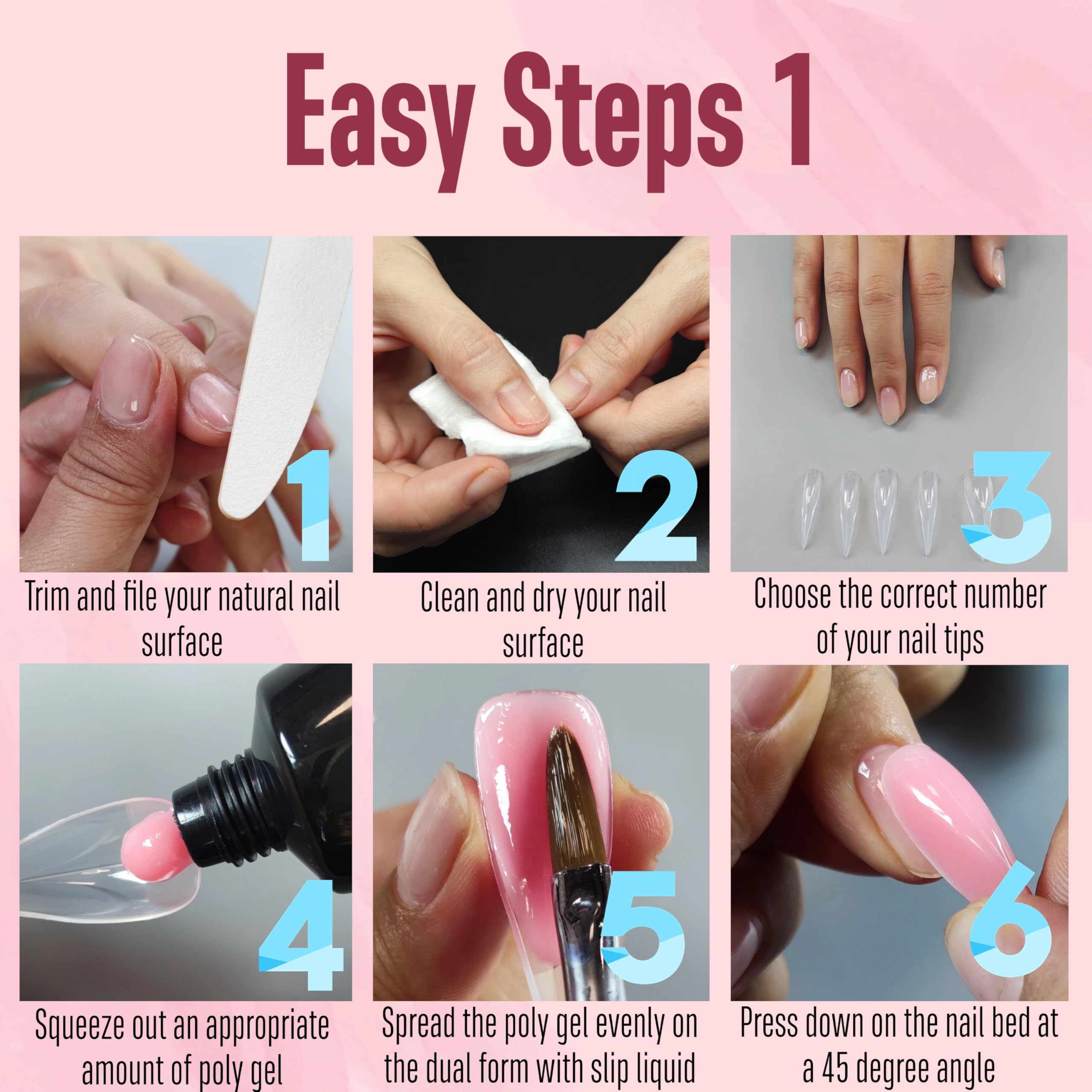 NOVO OVO Halloween Curved Stiletto Nail Dual Forms for Poly Gel Extension of 3D Eagle Claw - Image 3