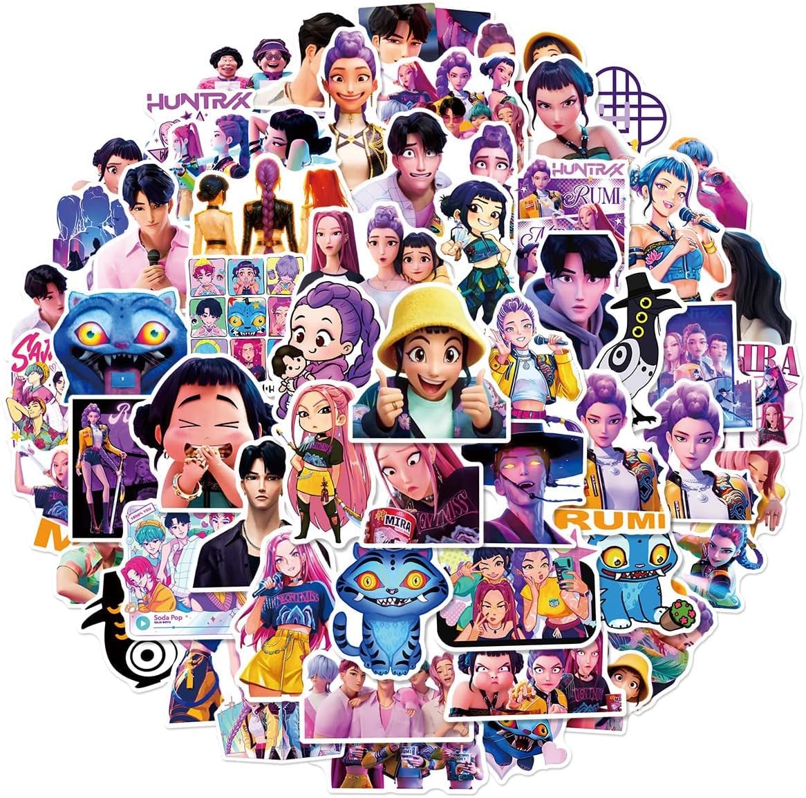 Set di 60 adesivi con personaggi anime, impermeabili, demo Movie, decorazione in vinile per laptop, skateboard, custodia per cellulare, casco, regalo, diario fai da te, adulti e ragazzi