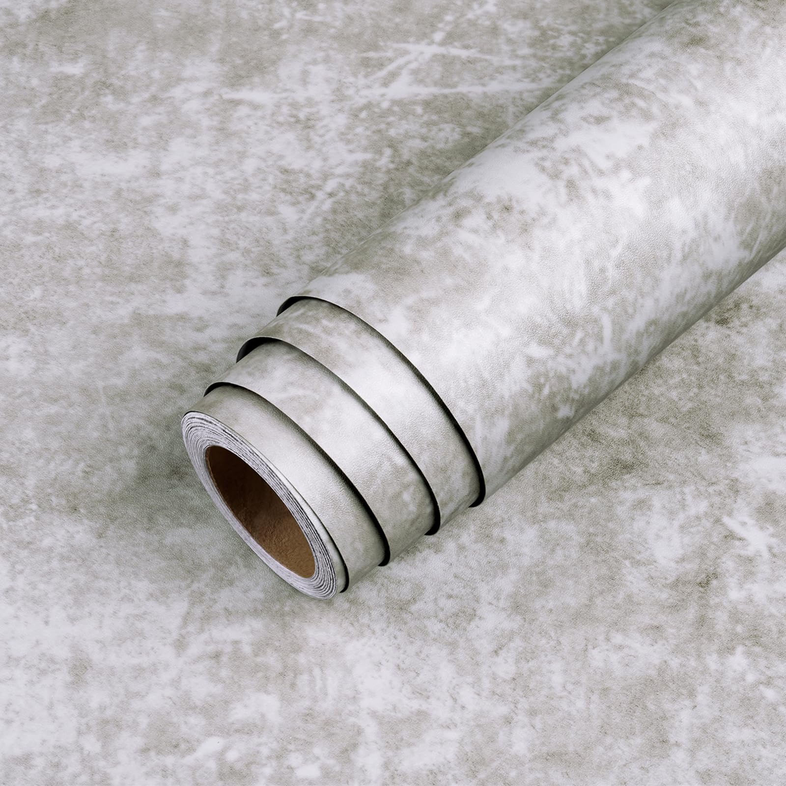 LaCheery 36"x160" Grey Limewash Concrete Wallpaper Peel and Stick Extra Wide Textured Cement Wallpaper for Bedroom Bathroom Gray Concrete Look Contact Paper for Walls Countertops Waterproof Wall Paper