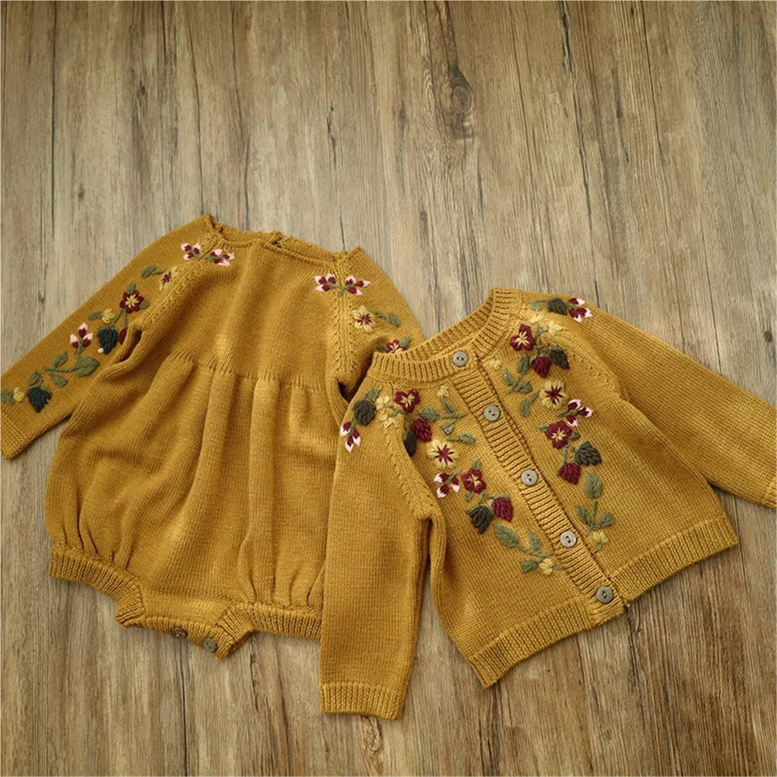 Cárdigan de Punto de Mora Bordado for niñas, Chaqueta cálida de otoño/Invierno for recién Nacidos y niños pequeños(Amaranth,12-18M Size 80)