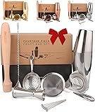 A Bar Above 14-Piece Stainless Steel Bartender Kit, Premium Professional Barware Set for Home Bars and Mixologists, Includes Cocktail Shaker, Jigger, Spoon, Strainers, Muddler, Picks, and More