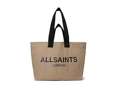AllSaints Ali Canvas E/W Tote Tote Handbags Mink Brown, Canvas/Cotton/Leather