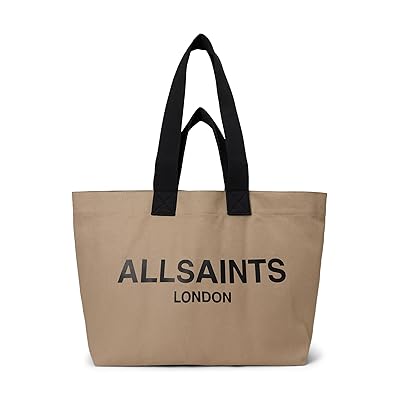 AllSaints Ali Canvas E/W Tote Tote Handbags Mink Brown, Canvas/Cotton/Leather