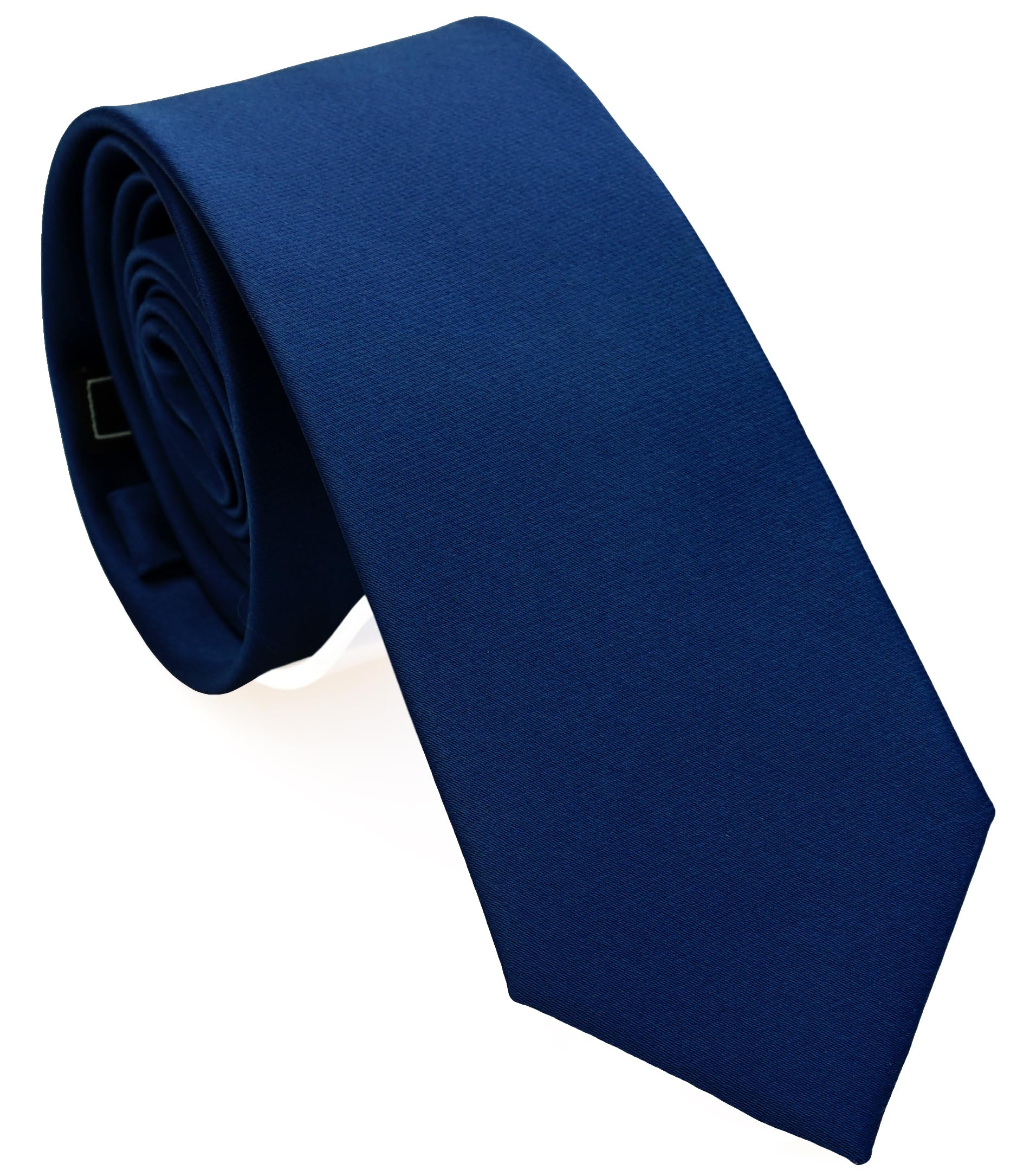 Skinny Ties for Men, 2.5-Inch Slim Neckties, Solid Color Packs