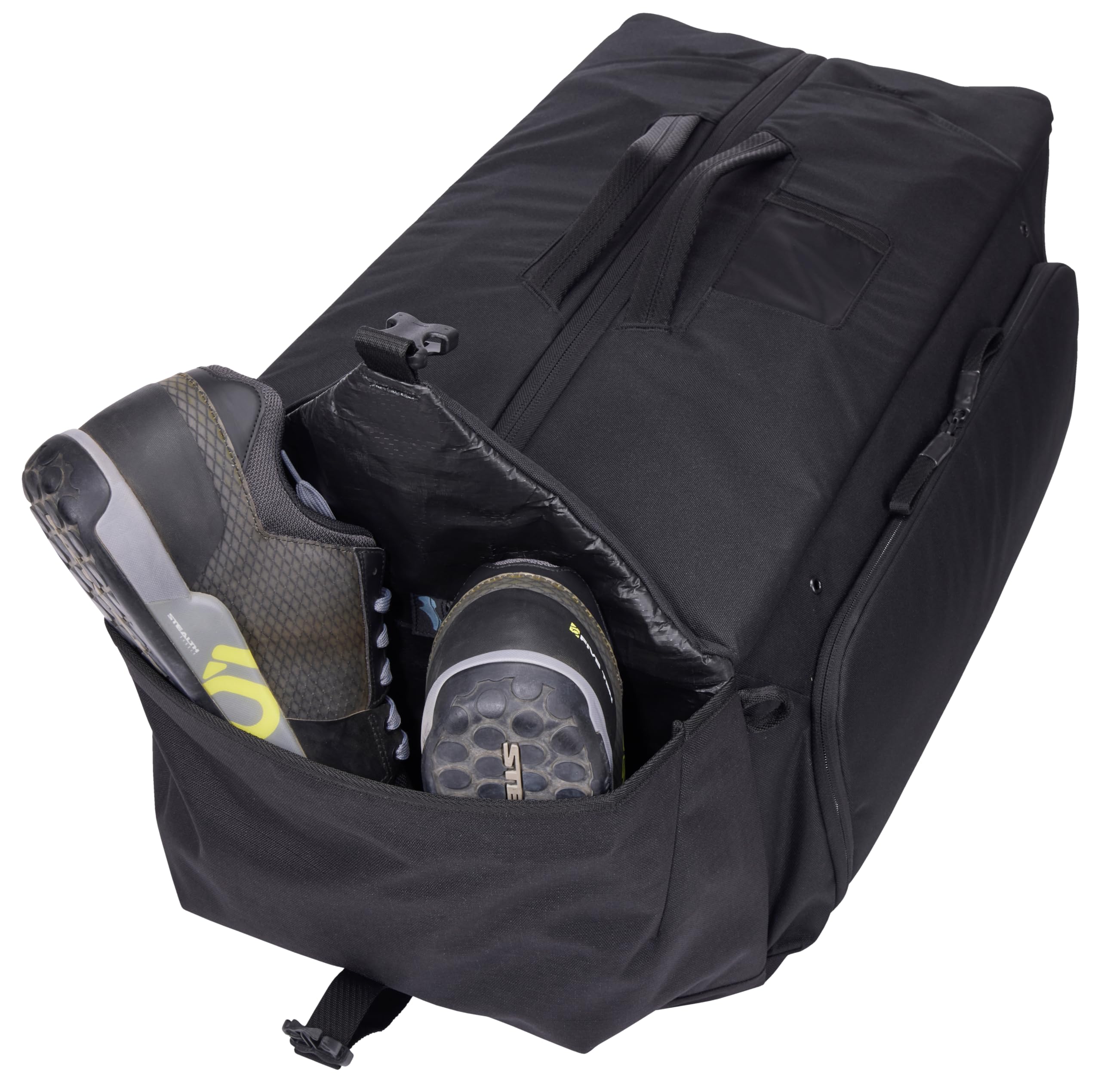 Thule RoundTrip MTB Duffel 70L, se Adapta a Equipo de Descenso y más, Paneles divisores Ajustables, organización de artículos pequeños, Correas de Mochila integradas