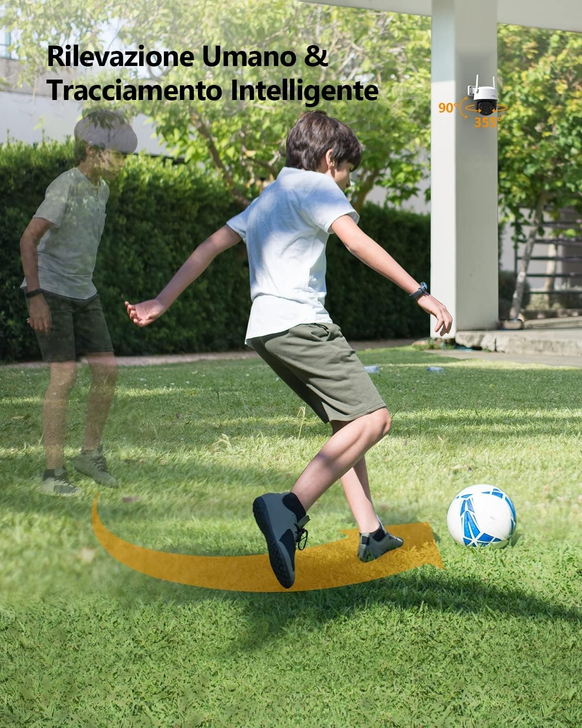 Imou 2K Telecamera Wi-Fi Esterno 3MP 360° Visione Notturna a Colori IP66 2,4Ghz